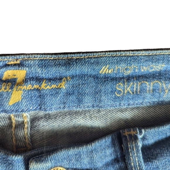 7 For All Mankind Sexy Classic skinny blue denim ankle jeans W27 L27.5 - Picture 6 of 10